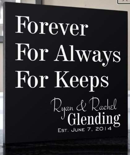 Personalized Forever For Always Carved Wood Family Name Sign With Established Date 12x12