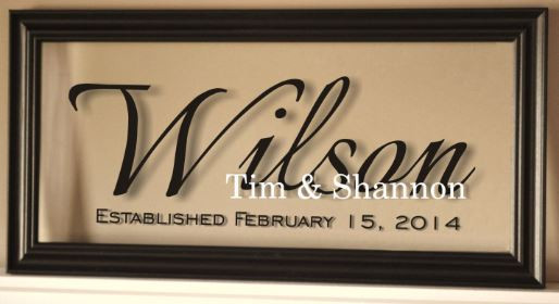 Personalized Acrylic Family Name Sign With Established Date 11x21