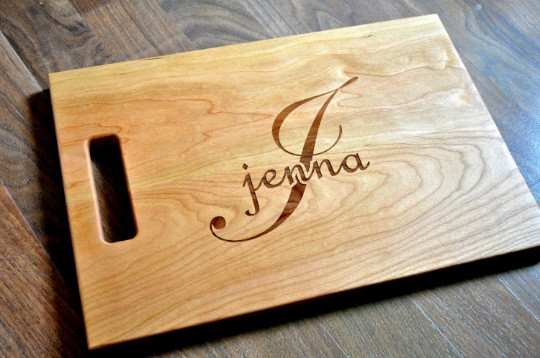 Personalized Laser Engraved Cutting Board With Monogram