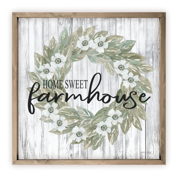 Home Sweet Farmhouse Wreath Rustic Wood Farmhouse Wall Sign