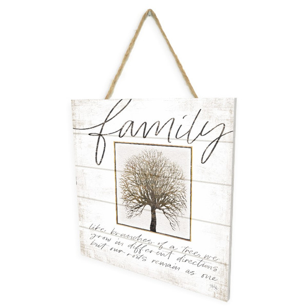 Family Wooden Plank Sign 7.5 x 7.5