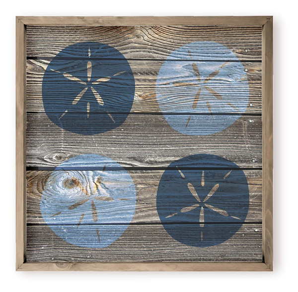 Rustic Wood Sand Dollar Farmhouse Style Wood Wall Decor Sign