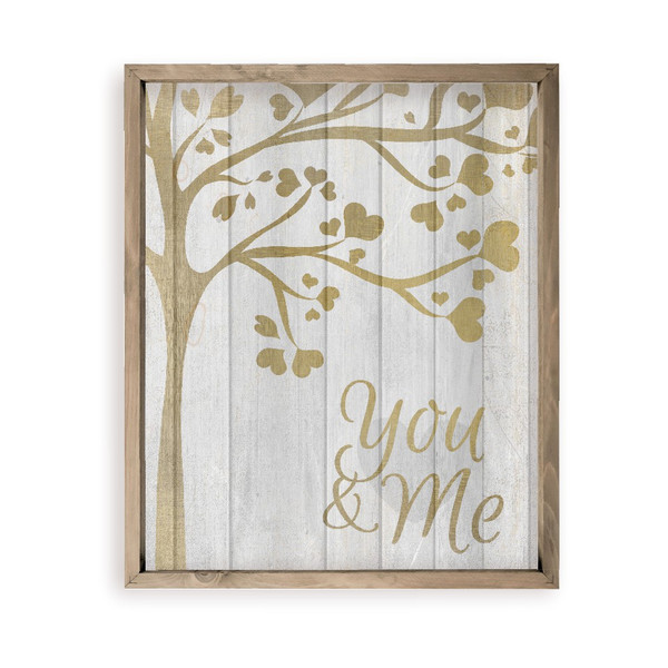 You And Me Farmhouse Style Wood Wall Decor Sign