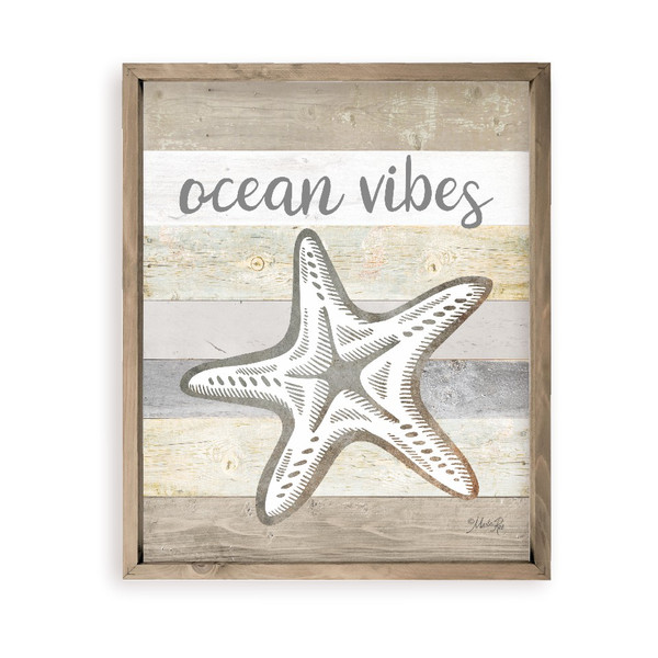 Happy Place Seashell Beach House Farmhouse Style Wood Wall Decor Sign
