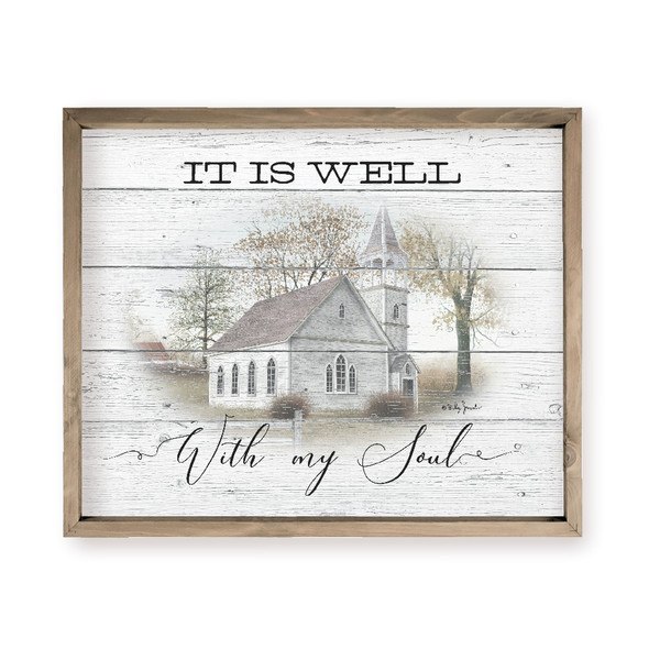 It Is Well With My Soul Country Church Farmhouse Style Wood Wall Decor Sign