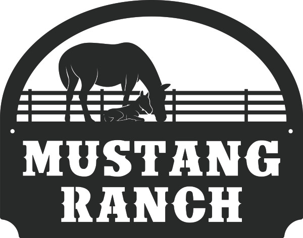 Personalized Metal Outdoor Address Sign With Horse Scene 13x16