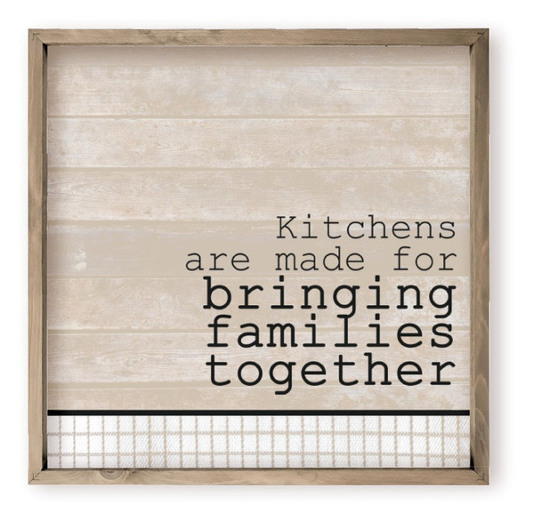 Kitchens Are Made For Bringing Families Together Farmhouse Style Wood Wall Decor Sign