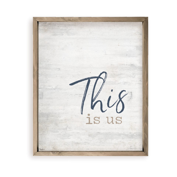 This is Us Whitewash Farmhouse Style Wood Wall Decor Sign
