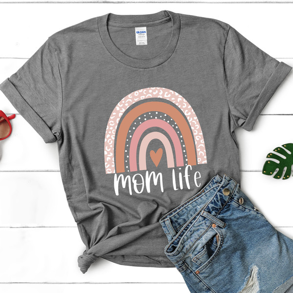 Mom Life Rainbow Women's T-Shirt - Mother's Day Gift - Available in 8 Colors