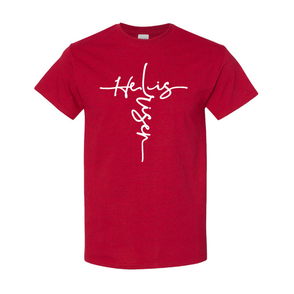 He Is Risen Soft Cotton T-Shirt - Inspirational Tee For Easter