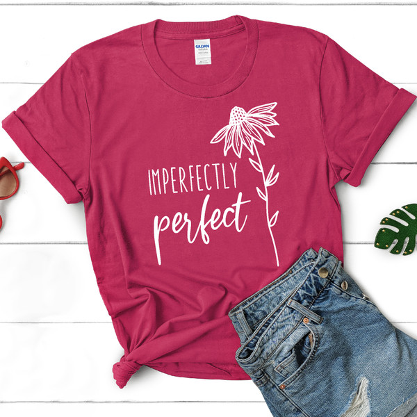 Imperfectly Perfect Soft Cotton T-Shirt - Empowering Tee For Self-Acceptance