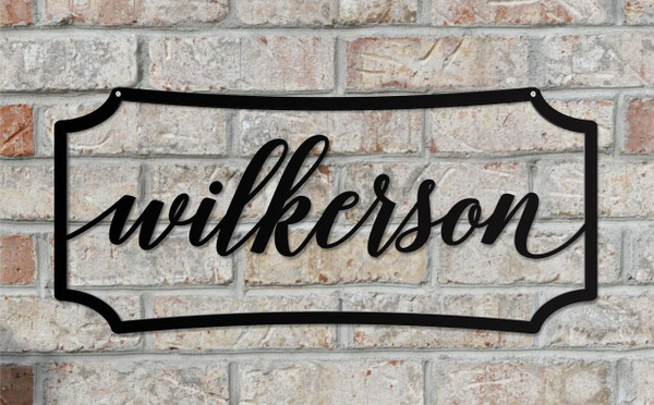 Personalized Metal Name Sign 10x22