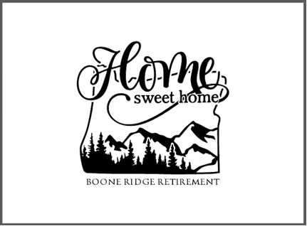 Boone Ridge Retirement Cutting Board 11x15