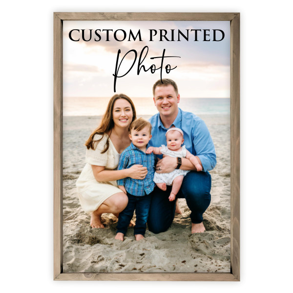Custom Photo Print on Canvas Board - Personalized Framed Portrait