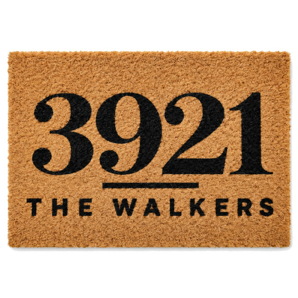 House Number personalized coir doormat