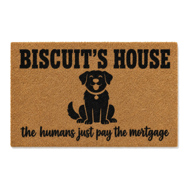 Dog's House personalized coir doormat