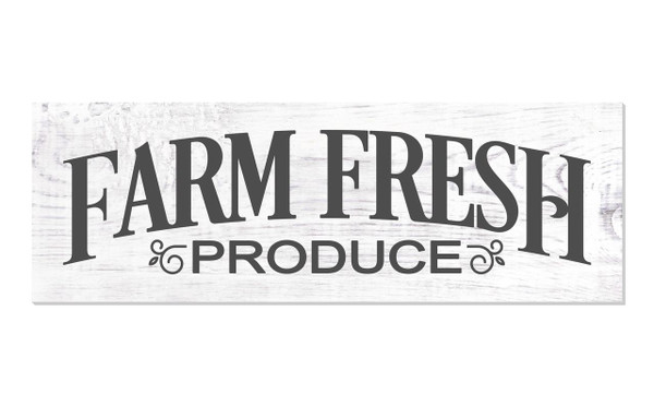 Farm Fresh Produce Rustic Wood Wall Sign