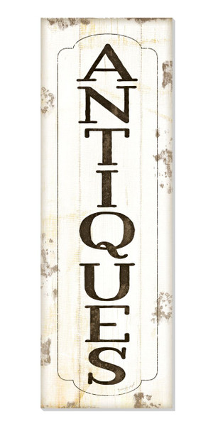 Antiques Rustic Wood Wall Sign