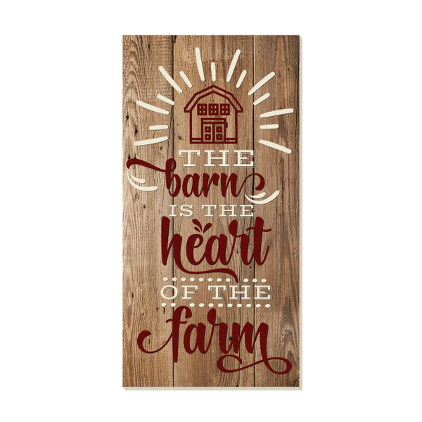 The Barn Is The Heart Of The Farm Rustic Wood Wall Sign