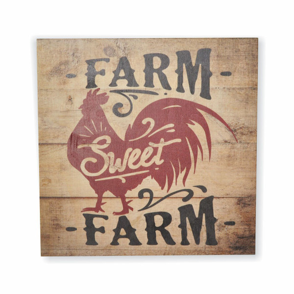 Farm Sweet Farm Rustic Wall Sign