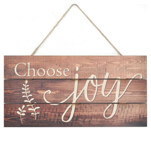 Choose Joy Wooden Plank Sign 5x10