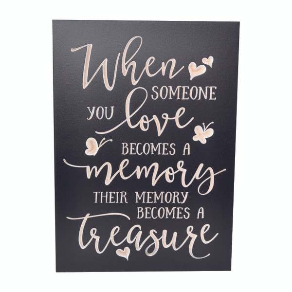 When Someone You Love Becomes A Memory Engraved Wood Wall Sign 10x14