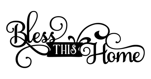 Bless This Home 3D Word Art Wood Cutout 8.5 x 20