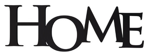 Home 3D Word Art Wood Cutout 9x20