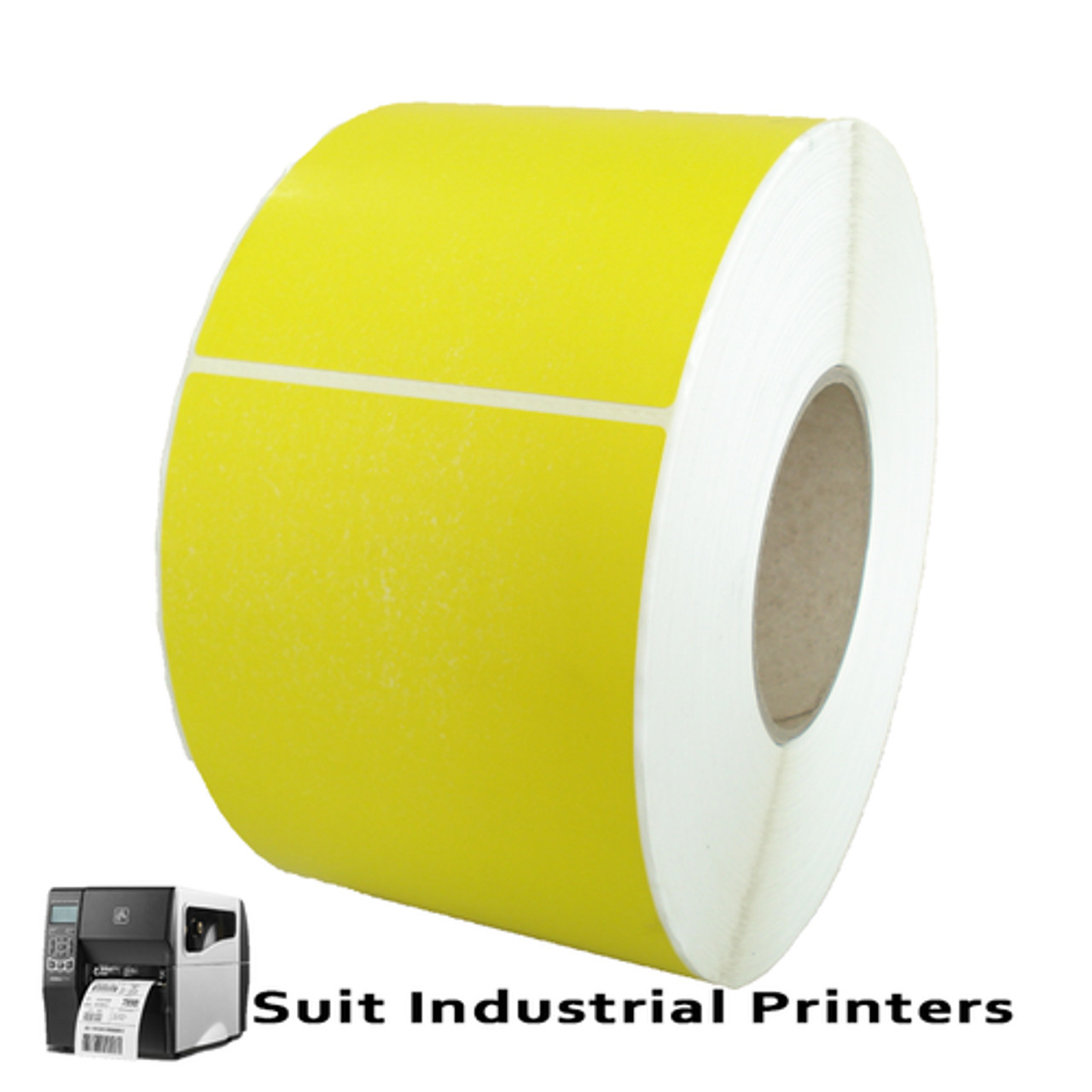 Yellow Direct Thermal Labels 100x150mm - Box Of 4 Rolls - 1000 Labels ...