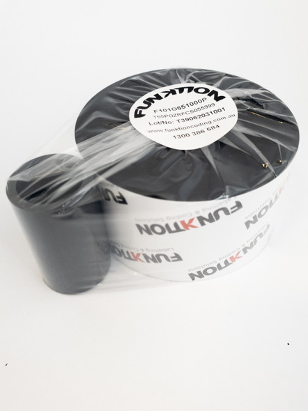 F101 55mm x 1000m Wax Resin thermal ribbon to suit Videojet & Linx printers