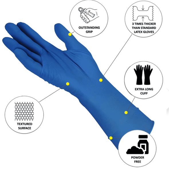 SECURITEX HR – LATEX EXAMINATION GLOVE - 500Pieces - 10 x 50Packs