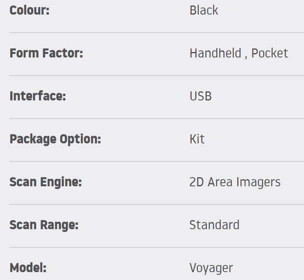 Honeywell SCAN VOYAGER 1602 2D BT KIT