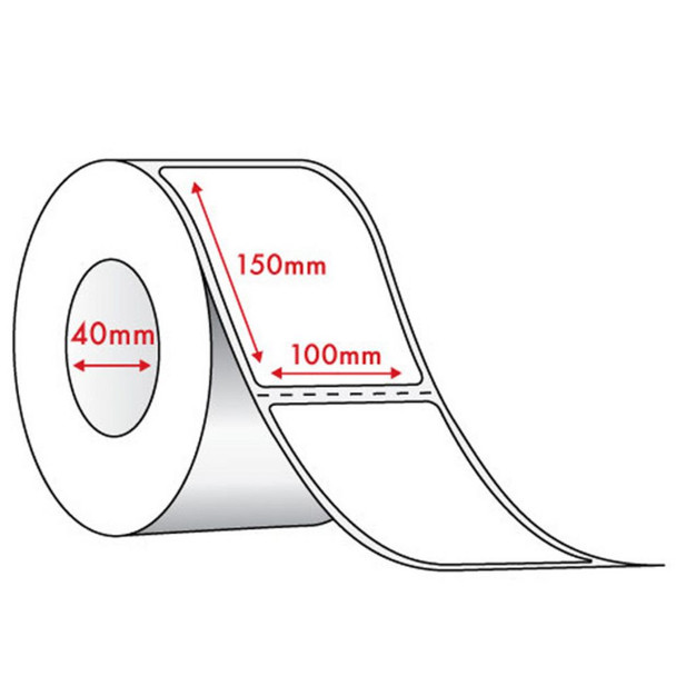 Direct Thermal Labels 100x150mm - Box Of 12 Rolls - 300 Labels Per Roll