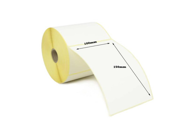 Direct Thermal Labels 100x150mm - Box Of 12 Rolls - 300 Labels Per Roll