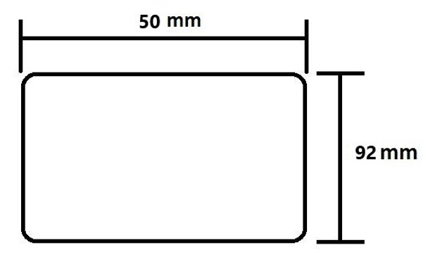 Direct Thermal labels 50mm x 92mm 1000LPR 40mm Core - Box of 20