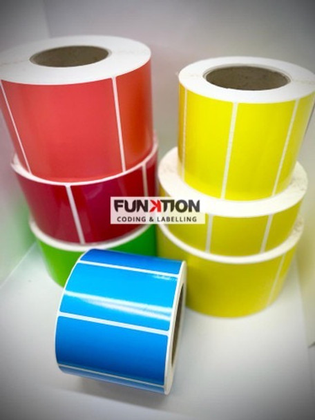 Yellow Direct Thermal Labels 100x50mm - 1000 Labels Per Roll