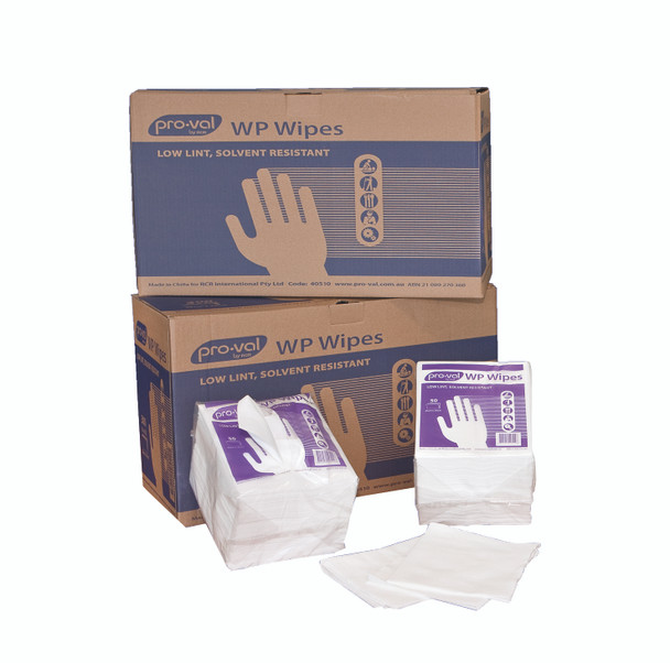 WP SOLVENT RESISTANT WIPES 35x30cm (12 x dispenser pack)