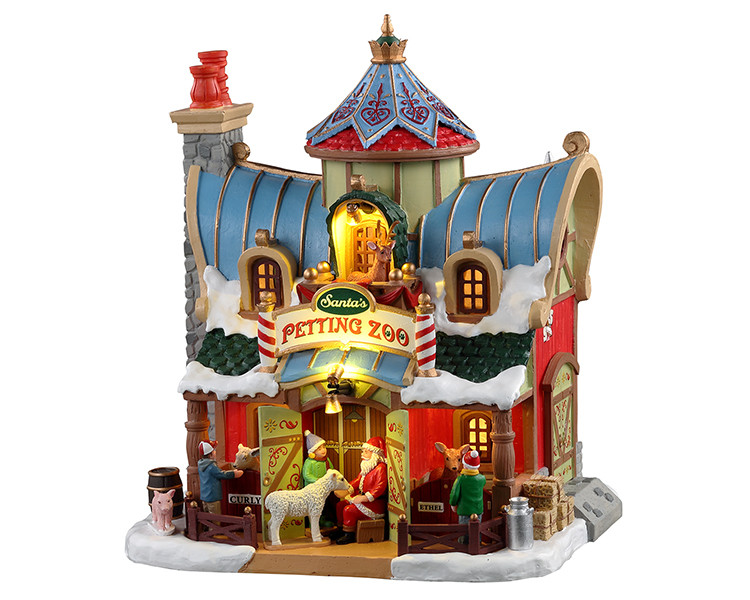 15792 - Santa's Petting Zoo, Battery-Operated (4.5v) - Lemax