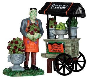 32114 - Graveyard Bouquets, Set of 2  - Lemax Spooky Town Halloween Village Figurines