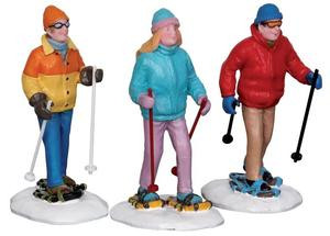 22033 - Snowshoe Walkers, Set of 3  - Lemax Christmas Village Figurines