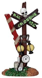 24464 - Rotten Railroad Crossing  - Lemax Spooky Town Halloween Village Accessories