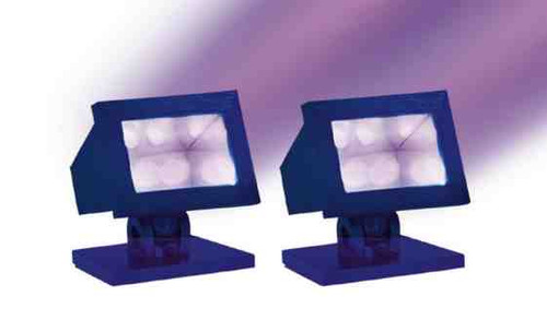 34974 -  Halloween Purple Light, Set of 2, Battery-Operated - Lemax Spooky Town Halloween Village Accessories