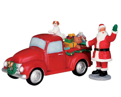 53219 - Santa's Truck, Set of 2 - Lemax Christmas Village Table Pieces