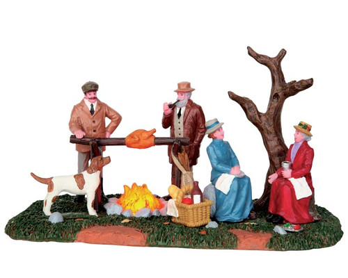 54934 - Hunting Party Roast, Battery-Operated (4.5v) - Lemax Christmas Village Table Pieces