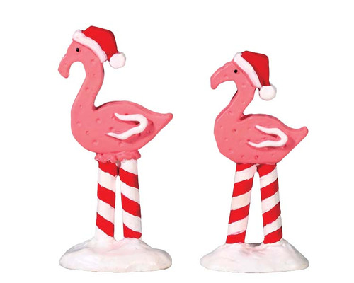 74209 - Pink Flamingos, Set of 2 - Lemax Sugar N Spice Accessories