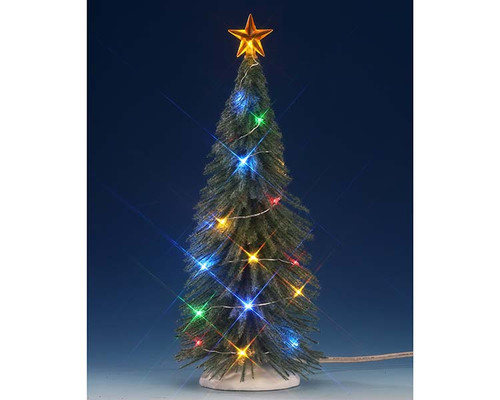 74265 - Chasing Multi Light Spruce Tree, Large, Battery-Operated (4.5v) - Lemax Trees