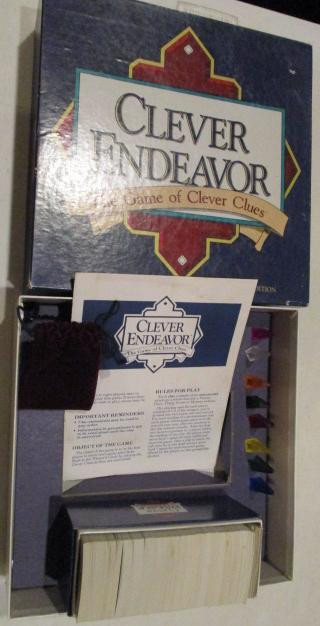 Vintage Board Games - Clever Endeavor - 1989