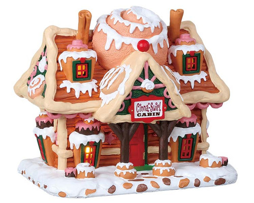 85383 - Cinna-Swirl Cabin, Battery-Operated (4.5v) - Lemax Sugar N Spice Houses