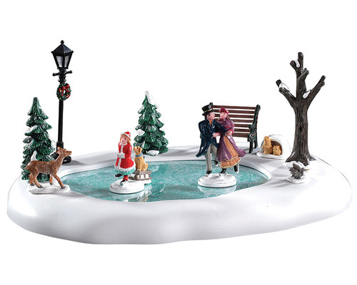 94527 - Victorian Skaters, Battery-Operated (4.5-Volt) - Lemax Table Pieces