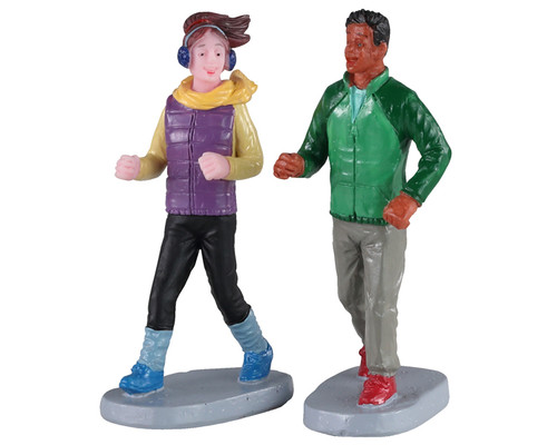 02921 - Autumn Jog, Set of 2 - Lemax Figurines